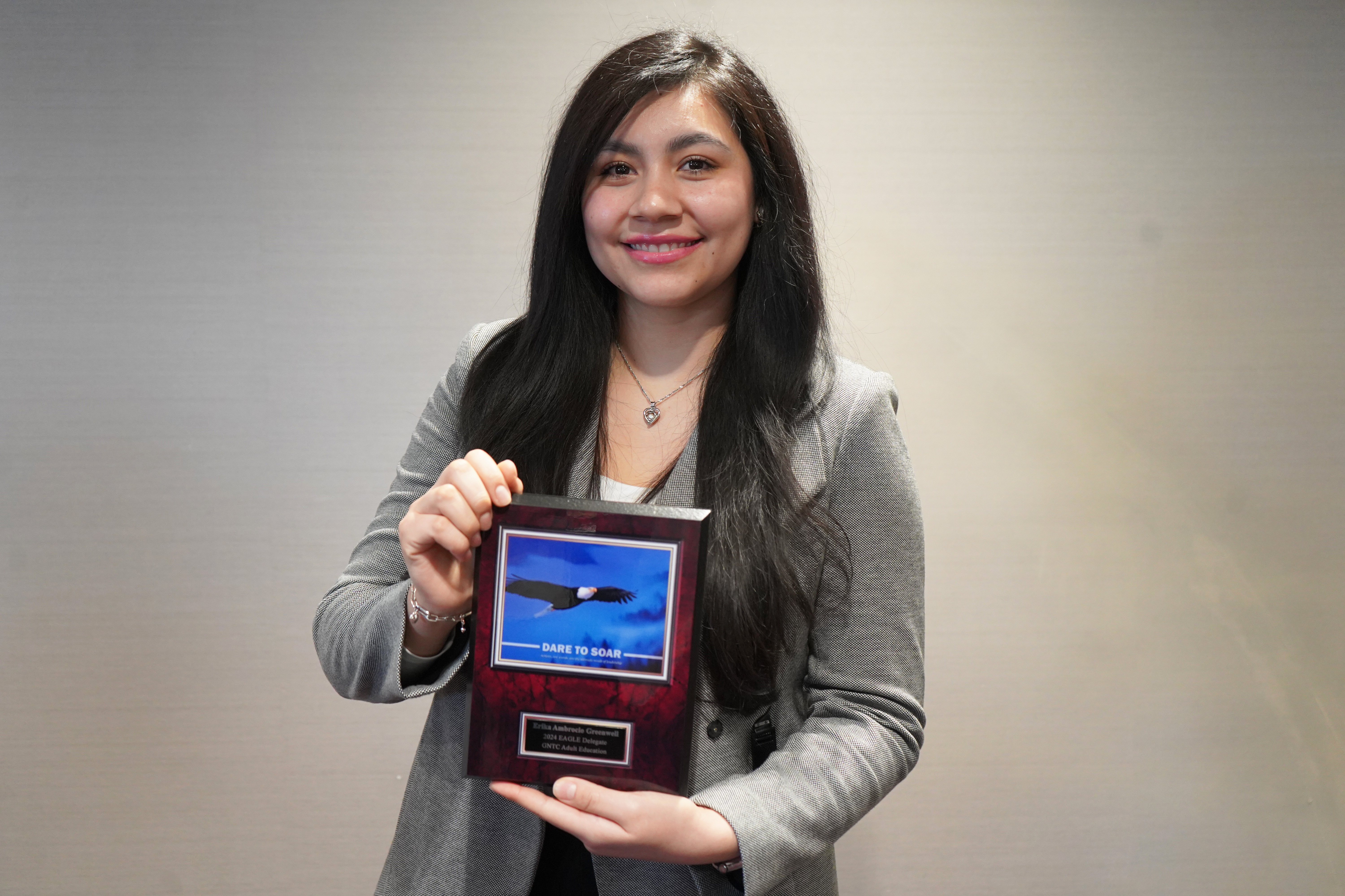 Erika Ambrocio Greenwell, winner of 甜瓜app鈥檚 EAGLE Award for 2024, was selected as a regional finalist for the State EAGLE Award by the Technical College System of Georgia.